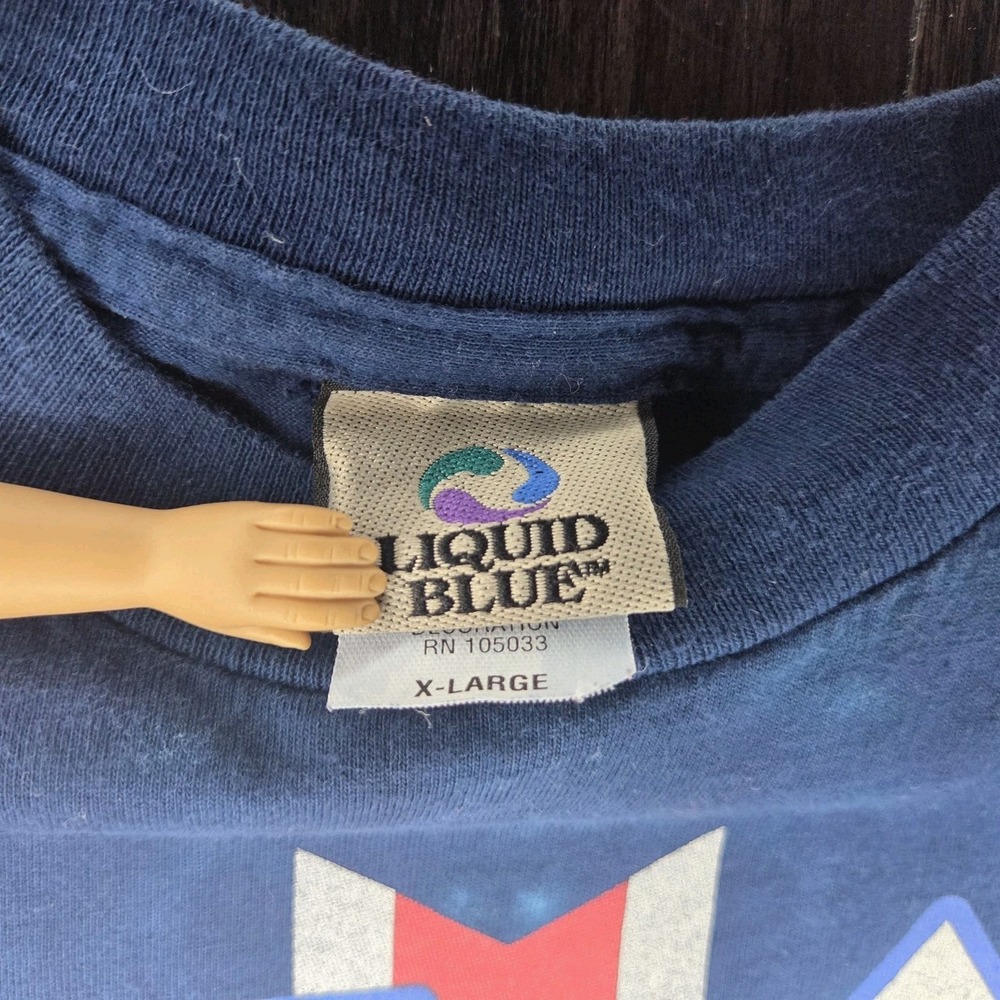 Vintage Y2K The Who Liquid Blue Graphic T Shirt Mens XL Long Live Rock Tie Dye - Picture 6 of 9
